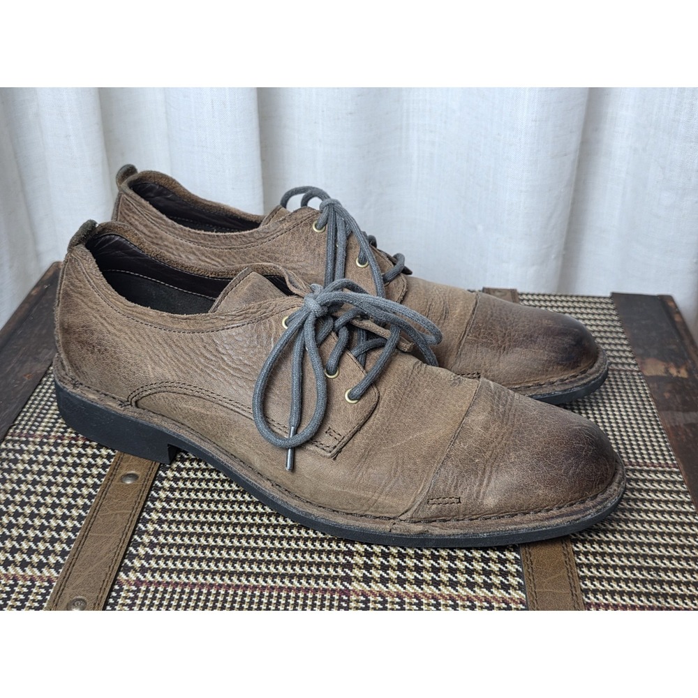 Cole Haan Brown Lace Up Distressed Cap Toe Oxford Shoe C09657‎  Mens Size 9.5 M